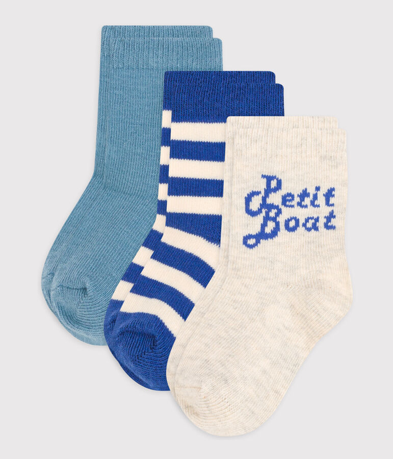Lot de 3 paires de chaussettes Petit Boat b&eacute;b&eacute; multicouleur