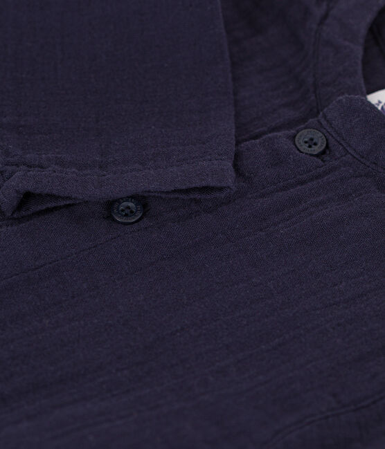 Chemise en gaze de coton bébé bleu SMOKING