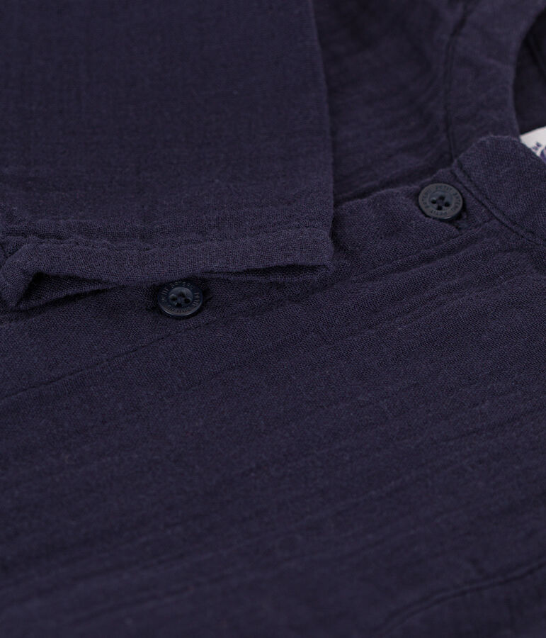 Chemise en gaze de coton b&eacute;b&eacute; bleu