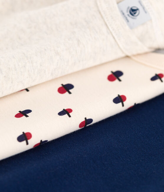 Lot de 3 bodies manches courtes bébé en coton variante 1