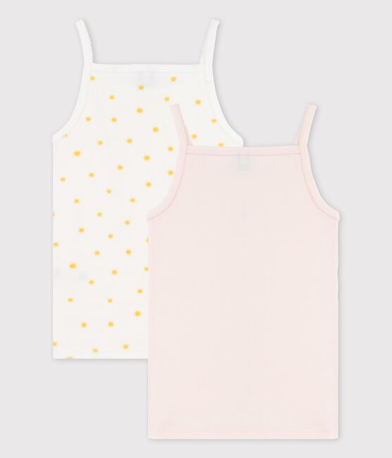 Lot de 2 chemises à bretelles soleils petite fille en coton biologique variante 1