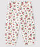 Pantalon bébé fille en tubique blanc MARSHMALLOW/blanc MULTICO