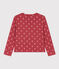 Cardigan imprimé en coton enfant fille rose PAPI/beige AVALANCHE