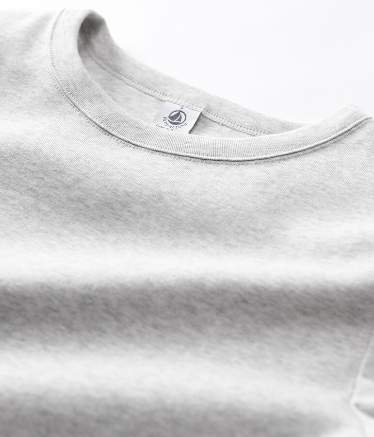 Tee-shirt L'ICONIQUE col rond en coton Femme gris BELUGA CHINE