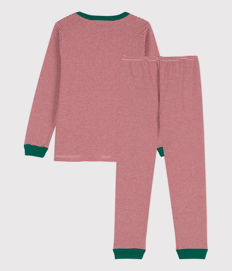 Pyjama milleraies en coton enfant STOP/ MARSHMALLOW