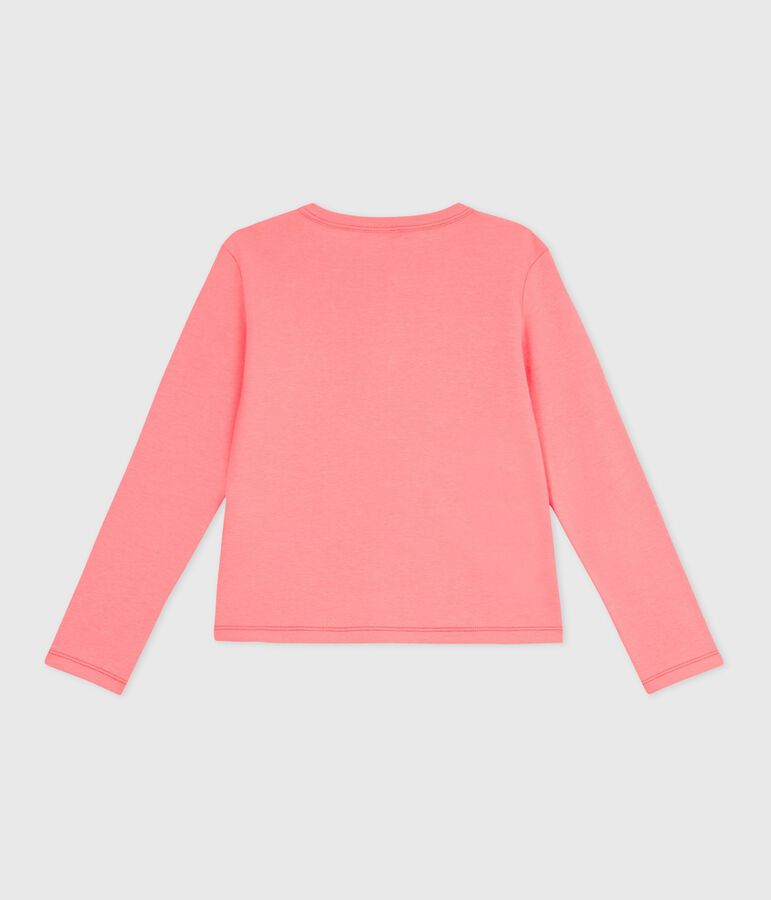 Cardigan enfant en coton uni rose