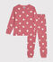 Pyjama en coton imprimé motif cœur enfant rose ROSEWOOD/ MARSHMALLOW