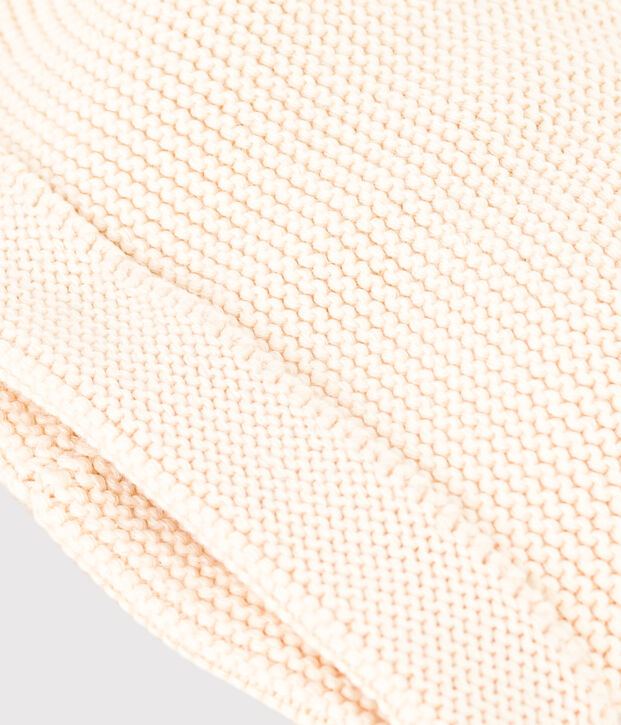 Bonnet en tricot &eacute;cru