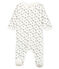Bodyjama bébé garçon en velours blanc MARSHMALLOW/blanc MULTICO