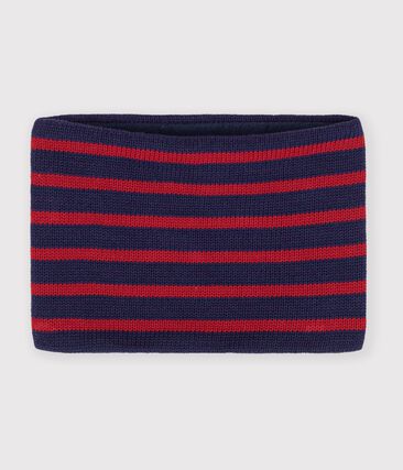 Snood enfant en tricot à rayures doublé polaire