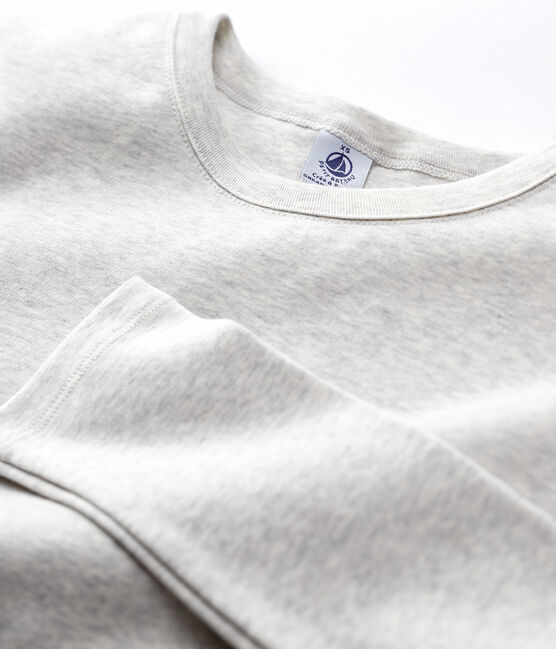 Tee-shirt L'ICONIQUE col rond en coton Femme gris BELUGA CHINE