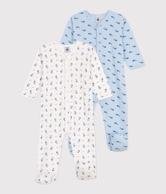 Lot de 2 pyjamas bébé en coton imprimé variante 1
