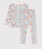 Pyjama tr&egrave;s ajust&eacute; enfant en coton imprim&eacute; multicouleur/rose/multicouleur