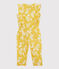 Combinaison en popeline imprimée enfant fille jaune ORGE/blanc MARSHMALLOW