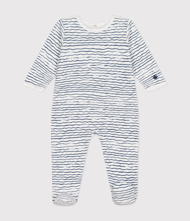 Dors bien en velours b&eacute;b&eacute; blanc ECUME/ INCOGNITO