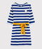 Robe rayée manches longues Femme bleu SURF/blanc MARSHMALLOW