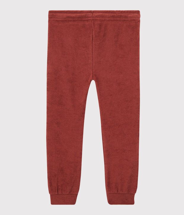 Pantalon en bouclette &eacute;ponge enfant fille marron