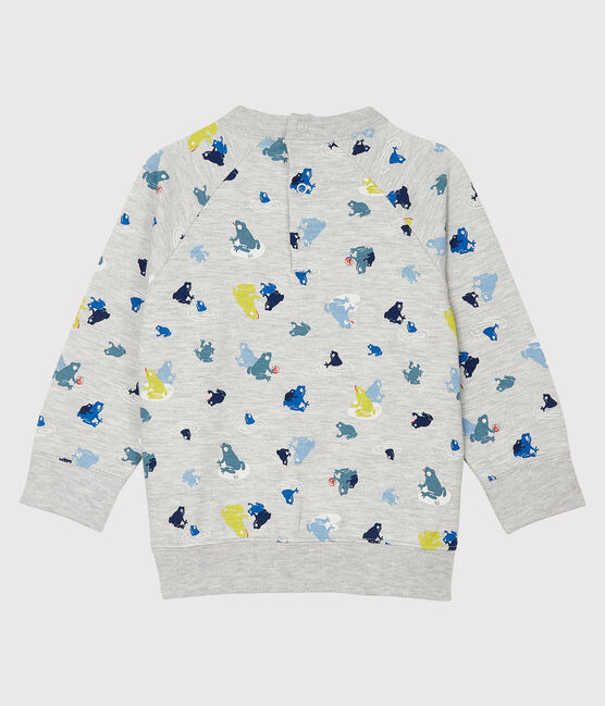 Sweatshirt bébé garçon imprimé gris BELUGA/blanc MULTICO