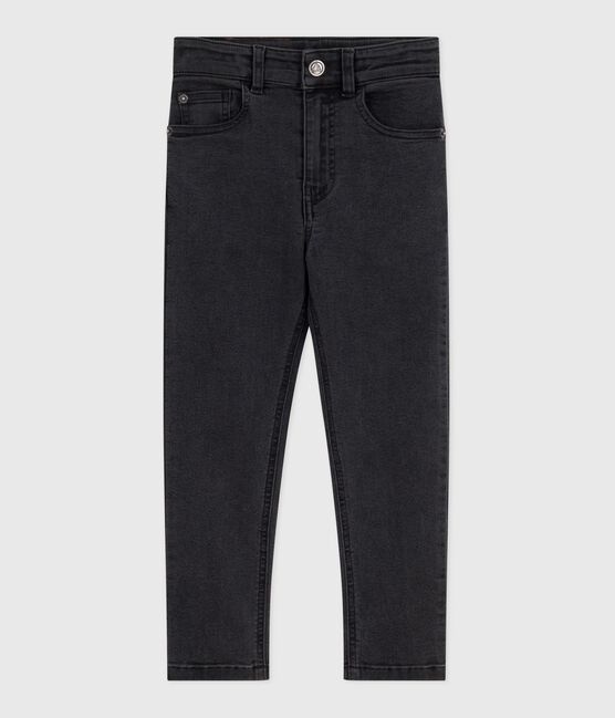 Pantalon enfant en denim noir NOIR DELAVE
