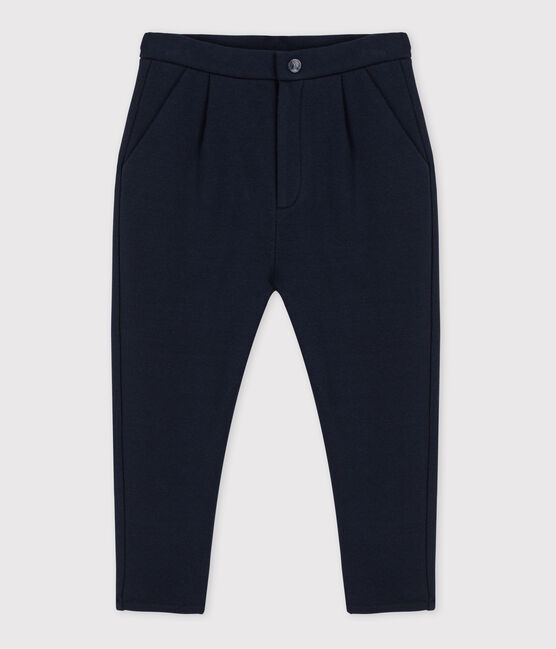 Pantalon chaud en velours molleton enfant fille / garçon bleu SMOKING