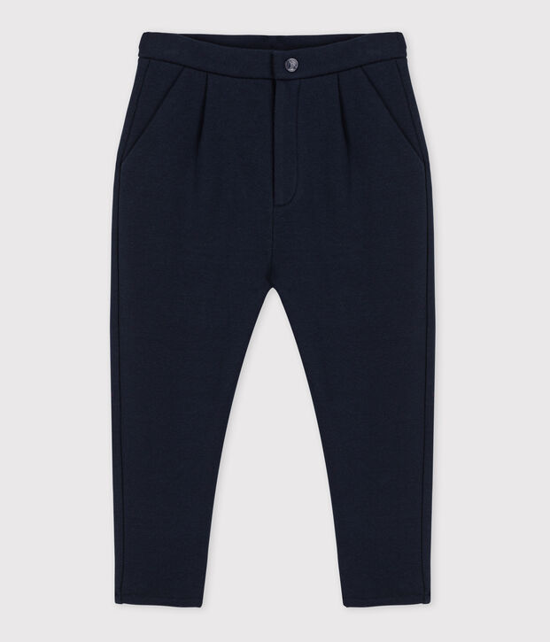 Pantalon chaud en velours molleton enfant fille / gar&ccedil;on bleu