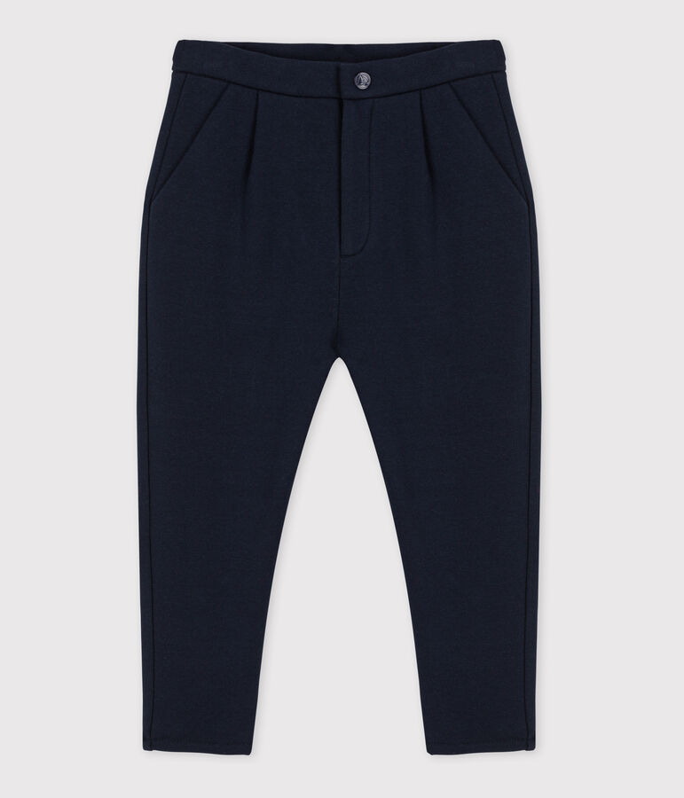 Pantalon chaud en velours molleton enfant fille / gar&ccedil;on bleu SMOKING