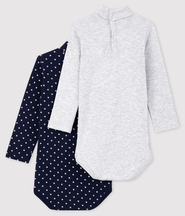 Lot de 2 bodies longues b&eacute;b&eacute; fille multicouleur