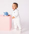 Dors-bien 2 pi&egrave;ces b&eacute;b&eacute; mixte en coton avec col marin blanc