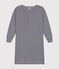 Chemise de nuit en coton rayé femme bleu SMOKING/blanc MARSHMALLOW
