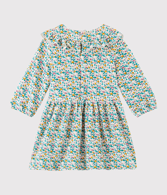 Robe manches longues bébé fille blanc MARSHMALLOW/blanc MULTICO