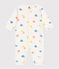 Pyjama bébé en coton sans pieds imprimé blanc MARSHMALLOW/blanc MULTICO