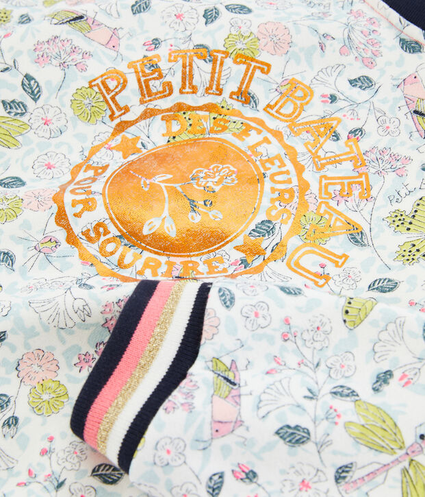 Cardigan enfant fille blanc/multicouleur