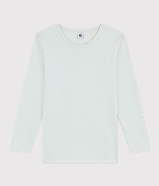 Tee Shirt manches longues en coton bleu