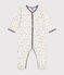 Pyjama en velours bébé blanc MARSHMALLOW/blanc MULTICO