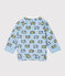 Sweatshirt bébé garçon en molleton bleu JASMIN/blanc MULTICO