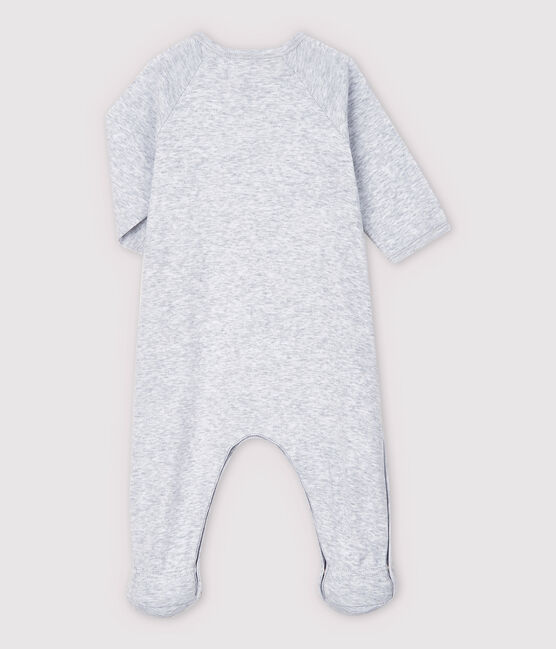 Dors-bien gris chiné bébé en coton biologique gris POUSSIERE CHINE