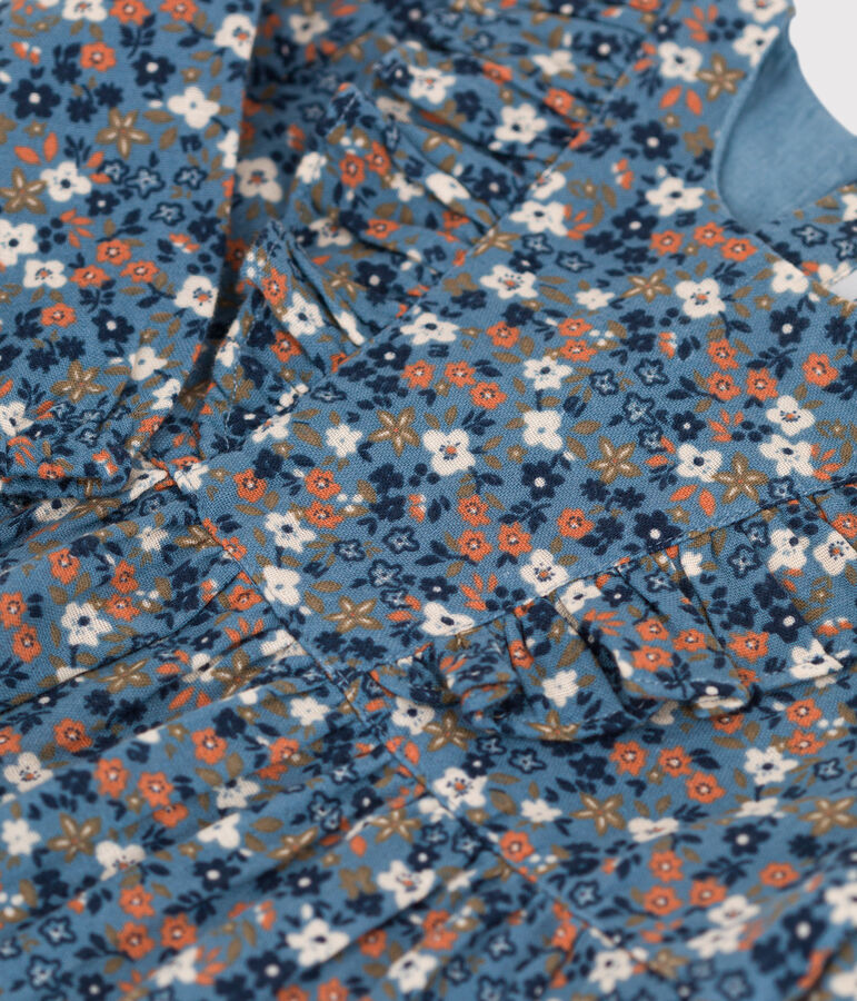 Robe manches longues b&eacute;b&eacute; en gaze de coton imprim&eacute;e ROVER/ MULTICO