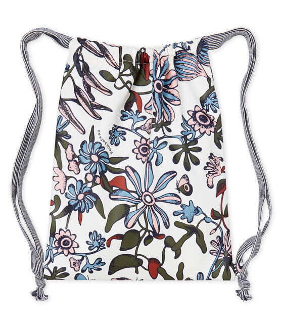 Sac à gouter en ciré imprimé blanc MARSHMALLOW/blanc MULTICO