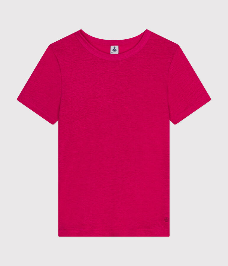 Tee-shirt en lin femme rose DELHI