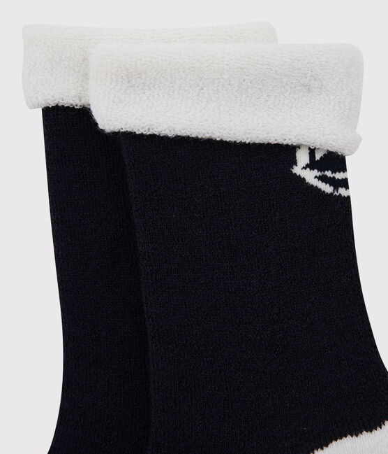 Chaussettes chaudes fille-garçon bleu SMOKING