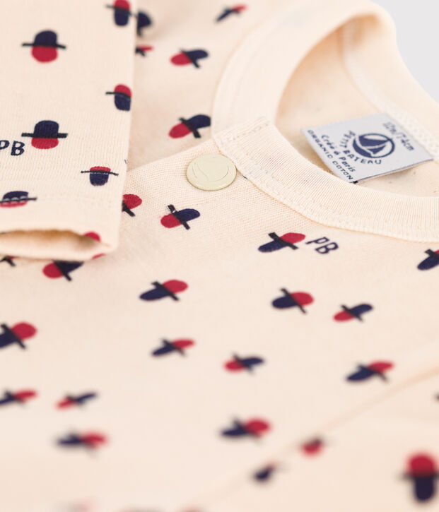 Cardigan b&eacute;b&eacute; imprim&eacute; en tubique &eacute;cru/multicouleur