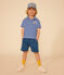 Polo manches courtes en bouclette éponge enfant garçon bleu SURF/ AVALANCHE