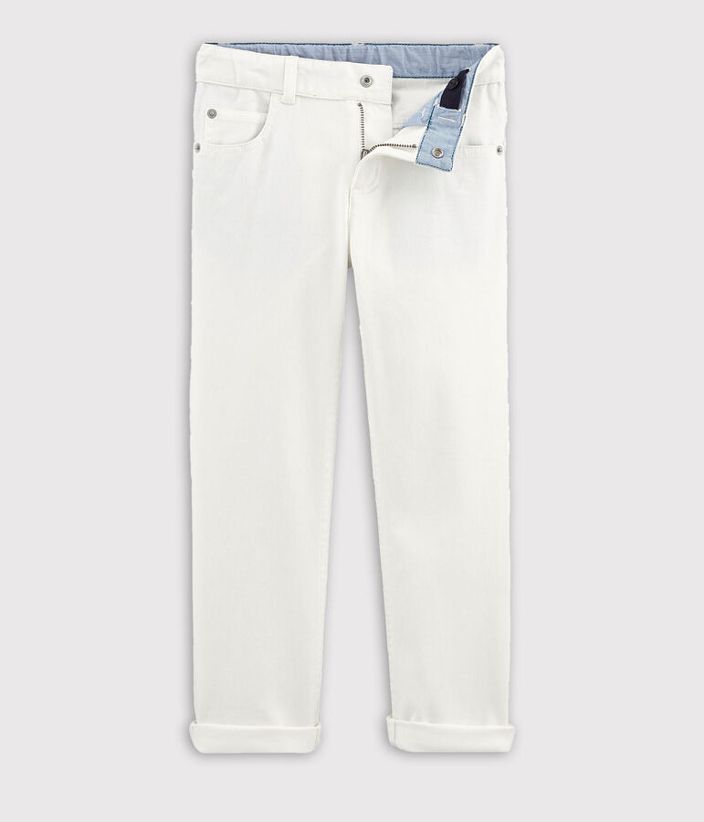 Pantalon enfant gar&ccedil;on blanc