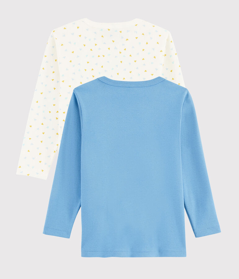 Lot de 2 tee-shirts manches longues imprim&eacute; g&eacute;om&eacute;trique petit gar&ccedil;on multicouleur