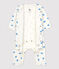 Bodyjama sans pieds  bébé en coton biologique blanc MARSHMALLOW/bleu BRASIER