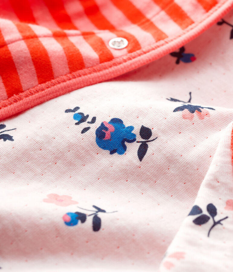 Cardigan r&eacute;versible  b&eacute;b&eacute;. PEACHY/ CAROTTE