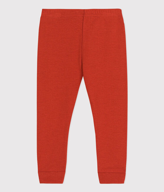 Legging bébé uni en coton rouge HARISSA