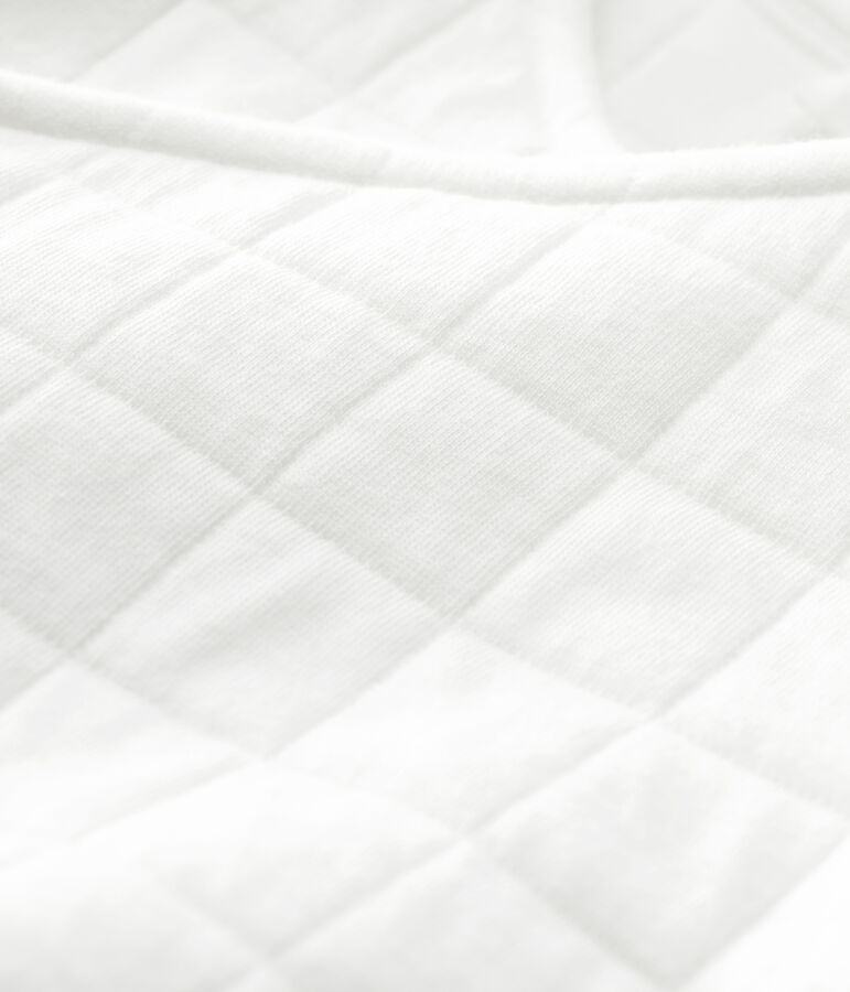 Cardigan b&eacute;b&eacute; matelass&eacute; en coton biologique blanc MARSHMALLOW