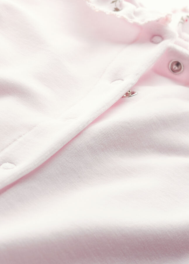 Dors bien b&eacute;b&eacute; fille en velours rose VIENNE