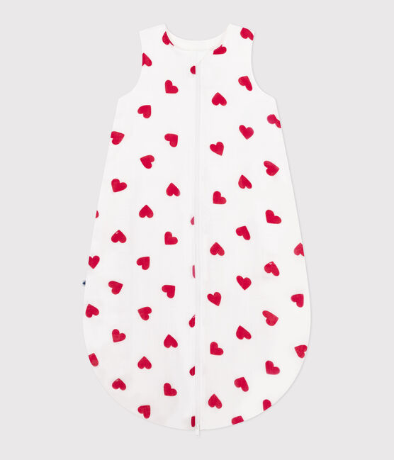 Gigoteuse bébé en coton à cœurs TOG 1 blanc MARSHMALLOW/rouge TERKUIT
